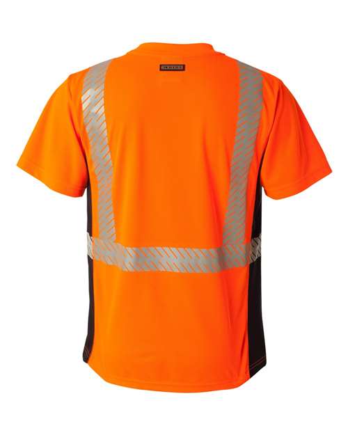 Unisex Premium Black Series® Breathable Tape Class 2 T-Shirt - Orange Back
