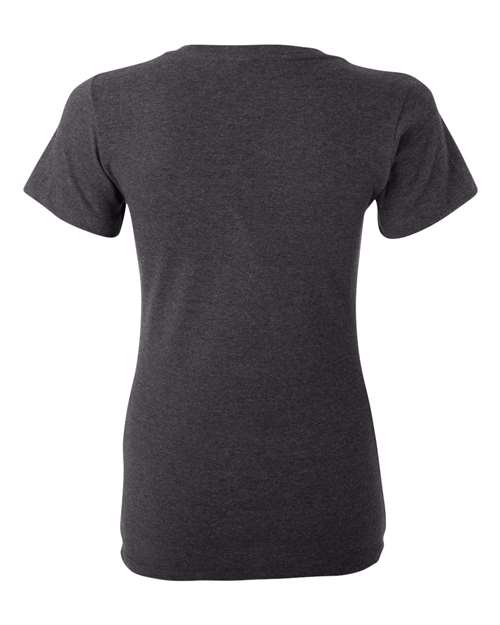 Women’s Jersey Deep V-Neck Tee - Dark Grey Heather Back