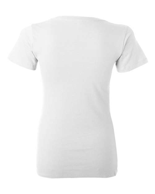 Women’s Jersey Deep V-Neck Tee - White Back