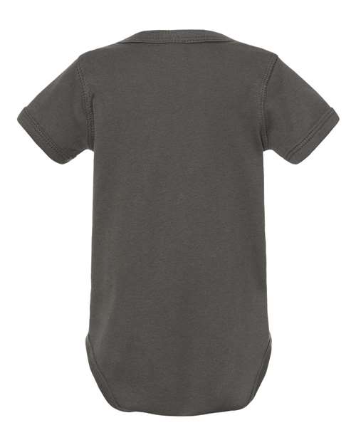 Infant Baby Rib Bodysuit - Charcoal Back