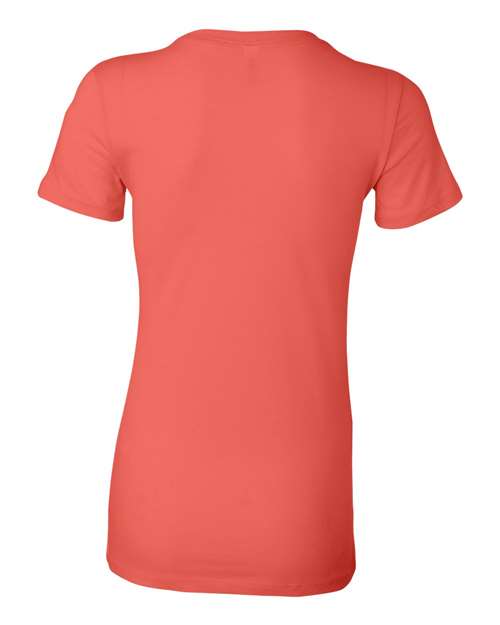 Women's Slim Fit Tee - Coral Back