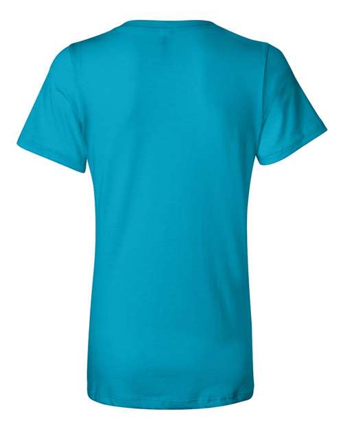 Women’s Relaxed Jersey V-Neck Tee - Turquoise Back