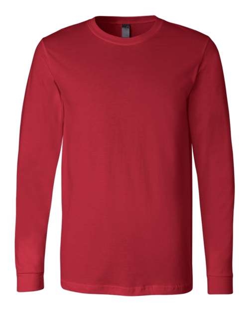 Unisex Jersey Long Sleeve Tee - Red Front