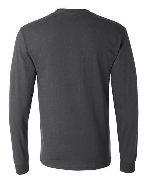 Unisex Dri-Power® Long Sleeve 50/50 T-Shirt - Charcoal Grey Back