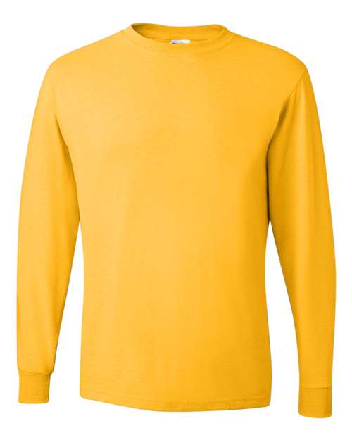 Unisex Dri-Power® Long Sleeve 50/50 T-Shirt - Island Yellow Front