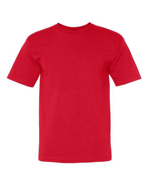 Bayside Unisex USA-Made Midweight T-Shirt - Red Front