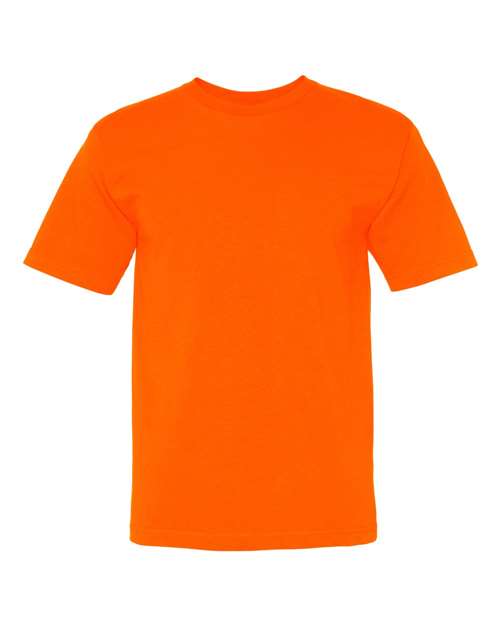 Unisex USA-Made Midweight T-Shirt - Bright Orange Front