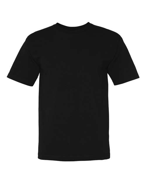 Bayside Unisex USA-Made Midweight T-Shirt - Black Front