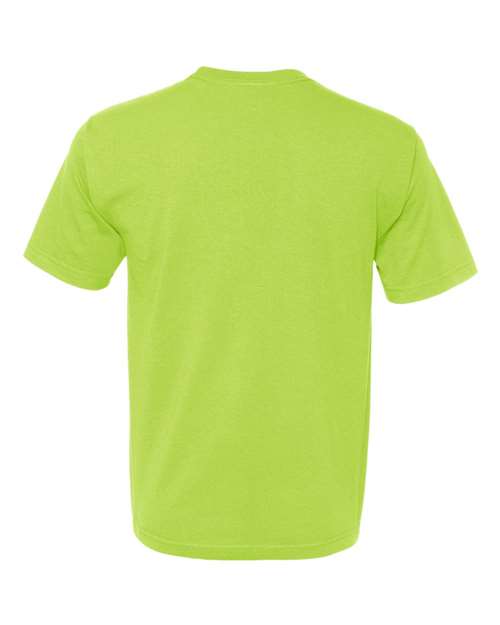 Unisex USA-Made Midweight T-Shirt - Lime Green Back