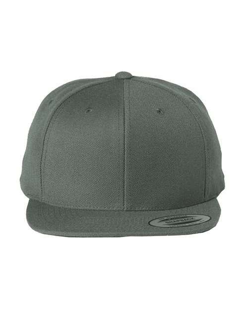 YP Classics Premium Flat Bill Snapback Cap - Dark Grey Front