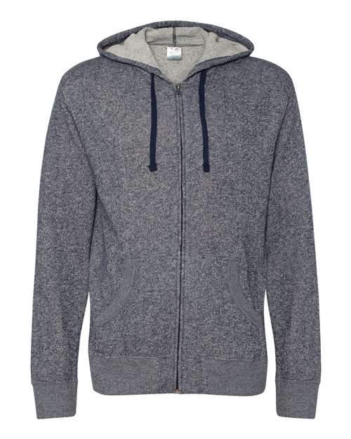 Bayside Unisex USA-Made Super Heavy Thermal Lined Hooded Sweatshirt - Caramel Brown/ Cream Front