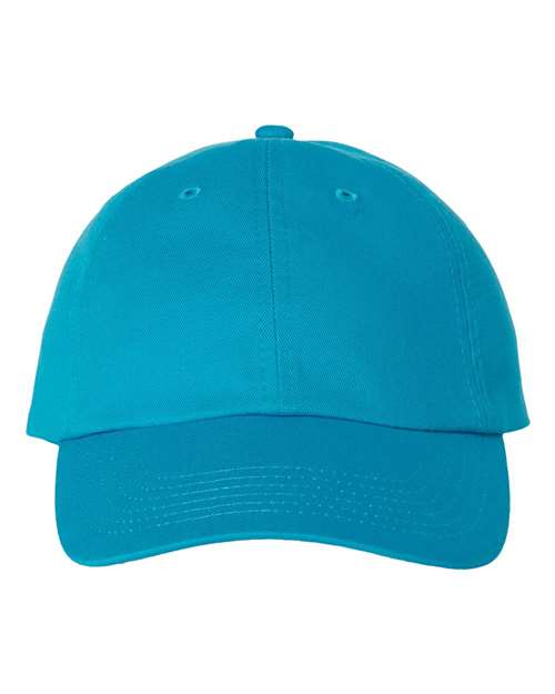 Bio-Washed Classic Dad Hat - Neon Blue Front