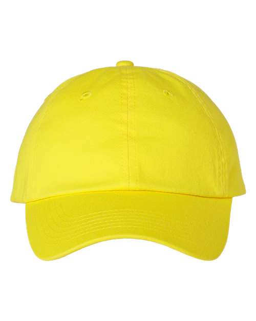 Bio-Washed Classic Dad Hat - Neon Yellow Front