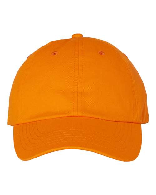 Bio-Washed Classic Dad Hat - Neon Orange Front
