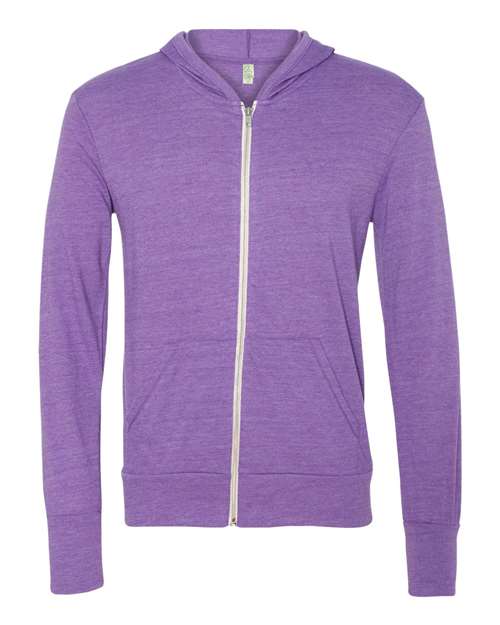 Bayside Unisex USA-Made High Visibility Hooded Sweatshirt - Olive Front