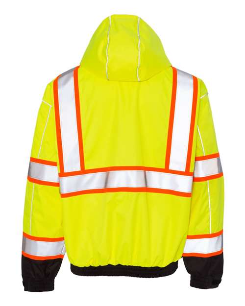 Unisex Premium Brilliant Series® Bomber Jacket - Lime Back