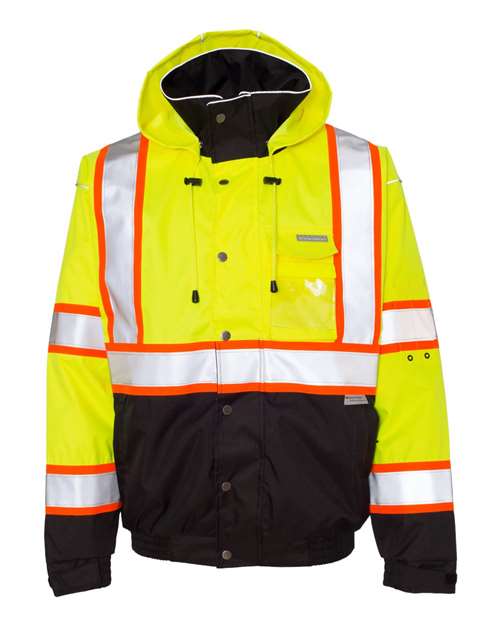 Unisex Premium Brilliant Series® Bomber Jacket - Lime Front