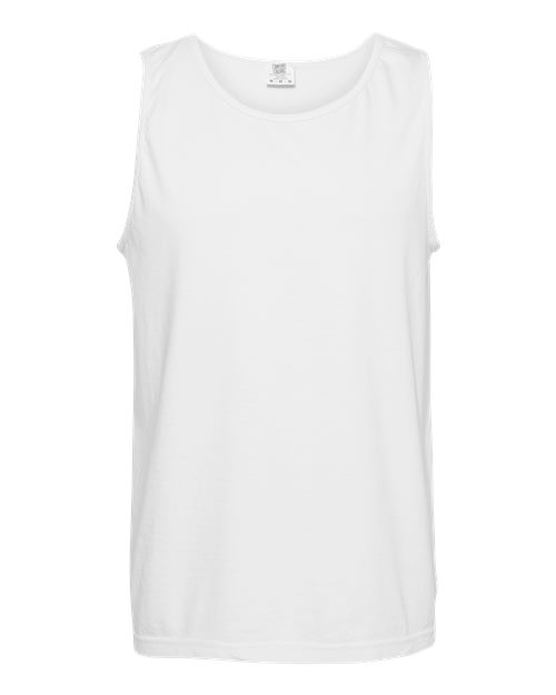Unisex Garment-Dyed Heavyweight Tank Top - White Front