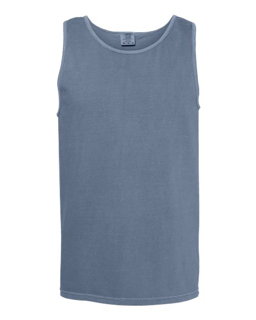 Unisex Garment-Dyed Heavyweight Tank Top - Blue Jean Front