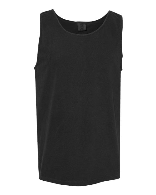 Unisex Garment-Dyed Heavyweight Tank Top - Black Front