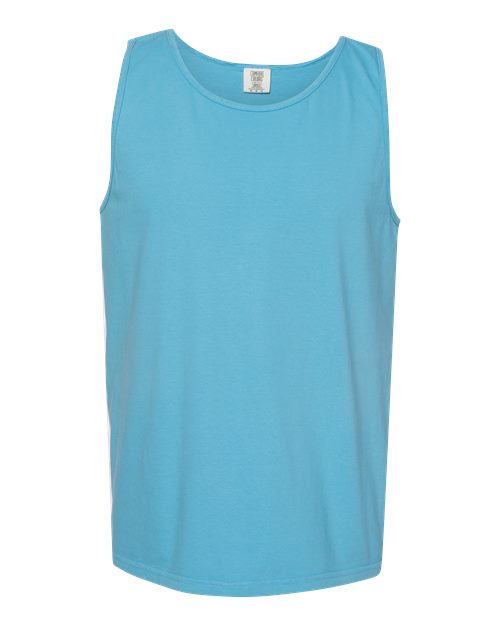 Unisex Garment-Dyed Heavyweight Tank Top - Sapphire Front
