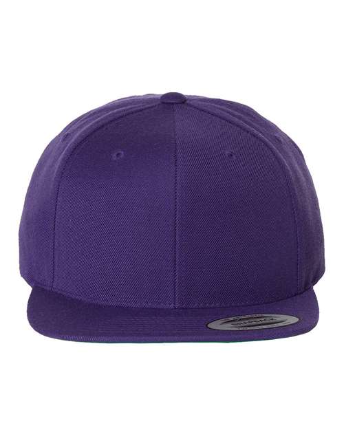 YP Classics Premium Flat Bill Snapback Cap - Purple Front