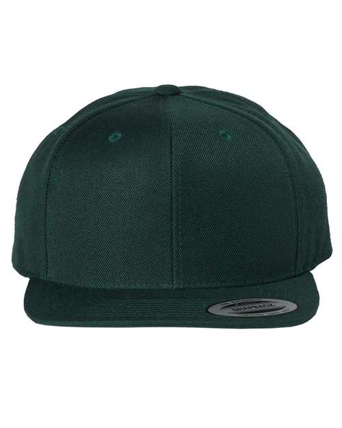 YP Classics Premium Flat Bill Snapback Cap - Spruce Front