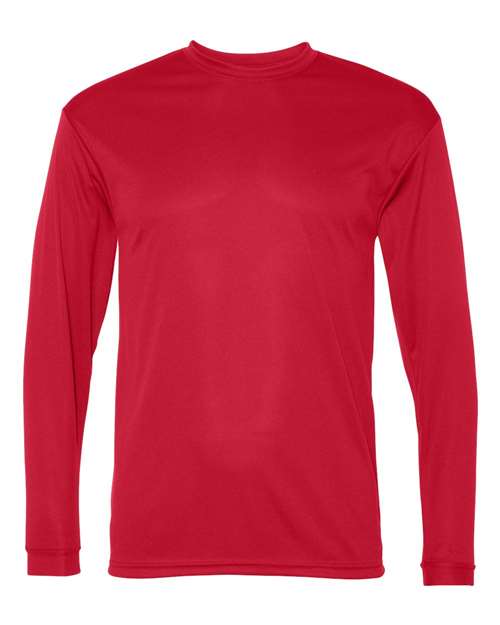Unisex Performance Long Sleeve T-Shirt - Red Front