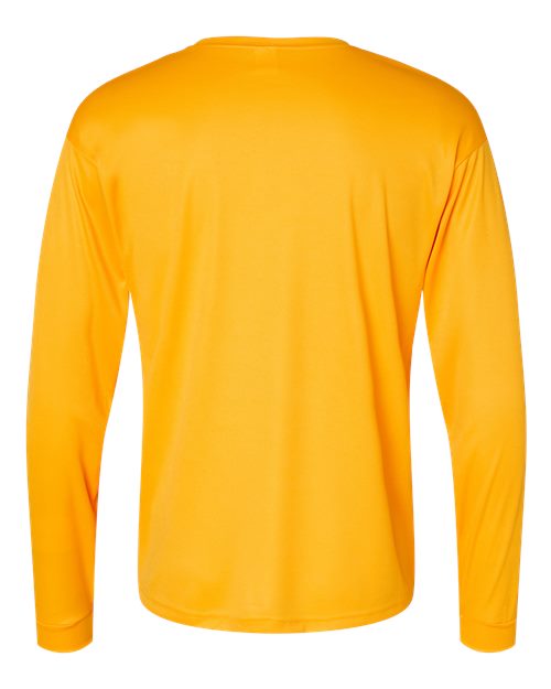 Unisex Performance Long Sleeve T-Shirt - Gold Back