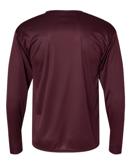 Unisex Performance Long Sleeve T-Shirt - Maroon Back