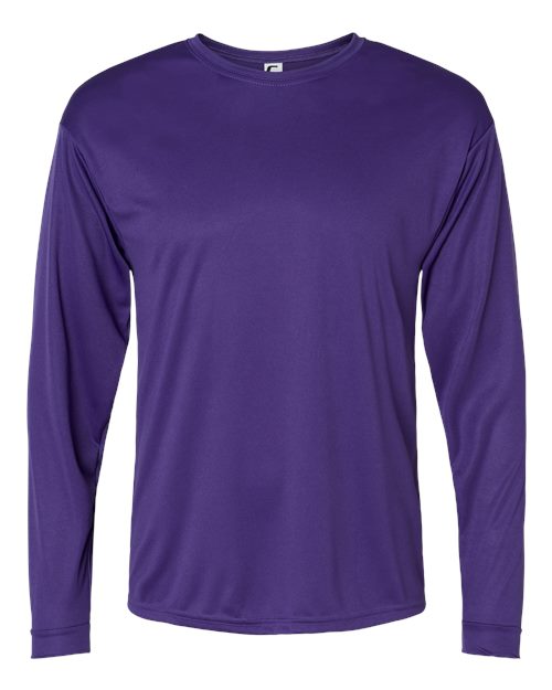 Unisex Performance Long Sleeve T-Shirt - Purple Front
