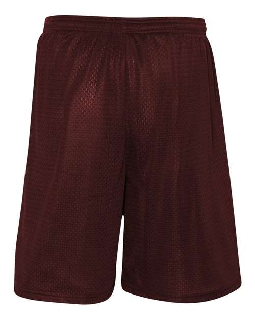 Men's Mesh 9" Shorts - Maroon Back
