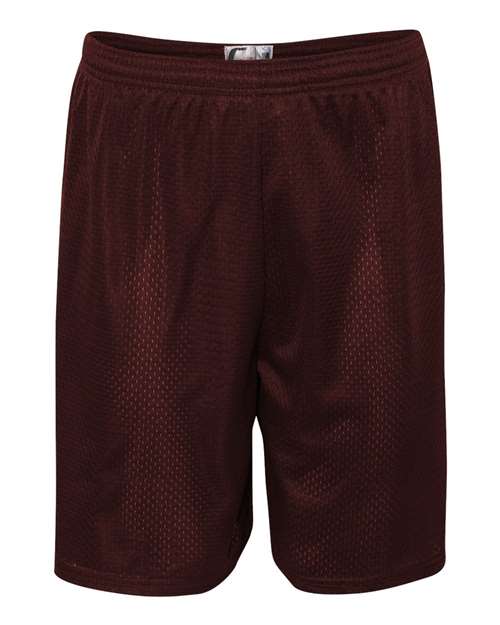 Men's Mesh 9" Shorts - Maroon Front