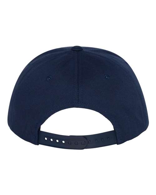 Five-Panel Cotton Twill Snapback Cap - Navy Back