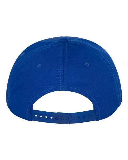 Five-Panel Cotton Twill Snapback Cap - Royal Blue Back