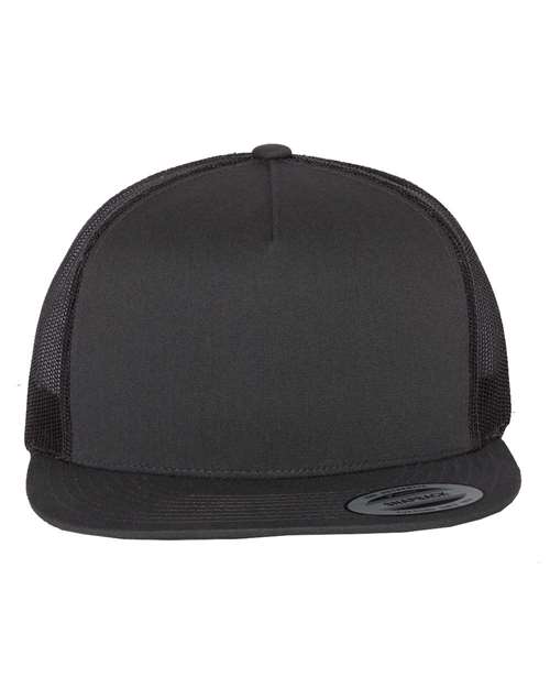 Classic Five-Panel Trucker Cap - Charcoal Front