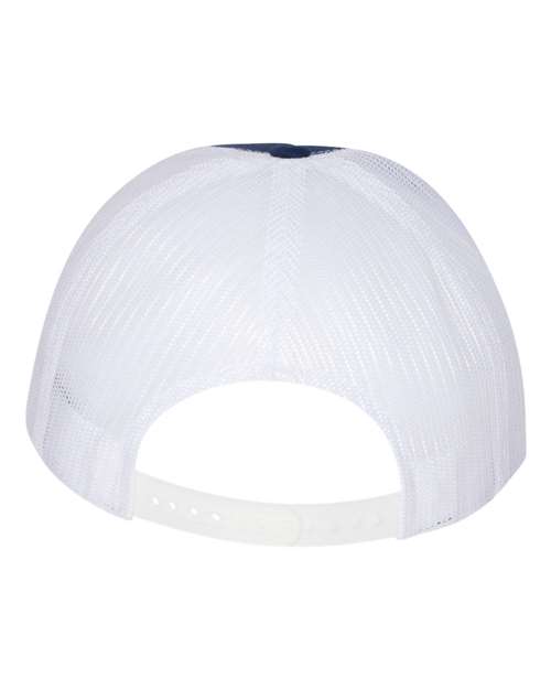 Classic Five-Panel Trucker Cap - Navy/ White Back