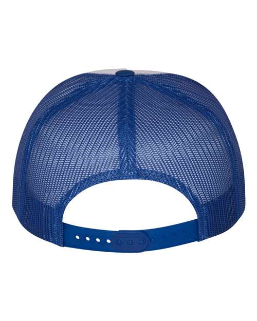 Classic Five-Panel Trucker Cap - Royal/ White/ Royal Back