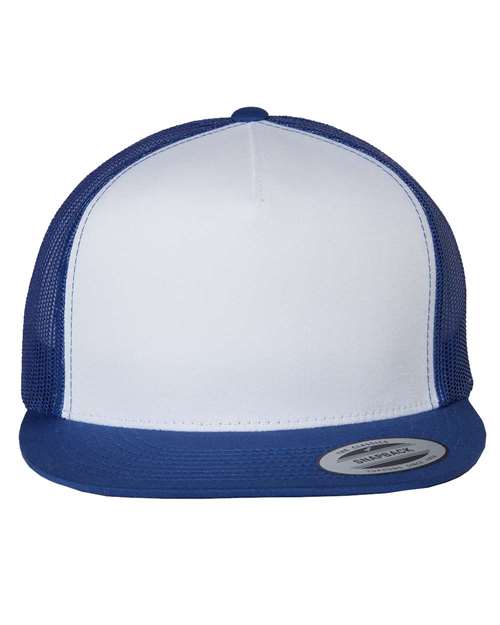 Classic Five-Panel Trucker Cap - Royal/ White/ Royal Front
