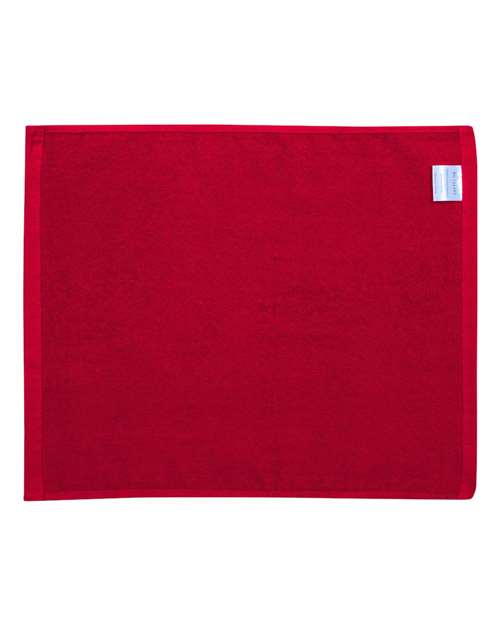 Velour Hemmed Towel - Red Back