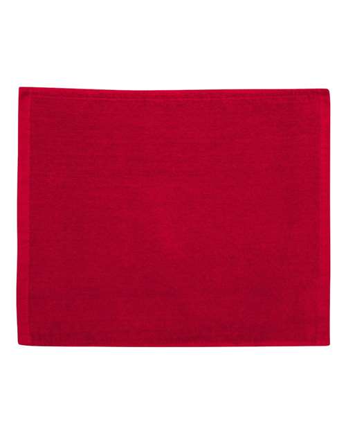 Velour Hemmed Towel - Red Front