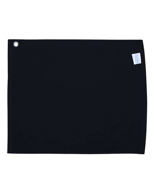 Velour Hemmed Towel with Grommet & Hook - Black Back