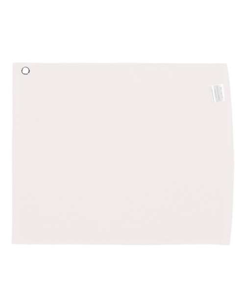 Velour Hemmed Towel with Grommet & Hook - White Back