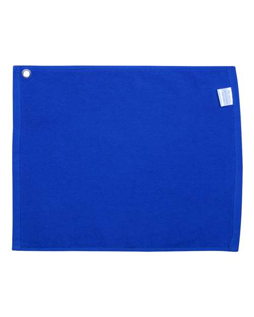 Velour Hemmed Towel with Grommet & Hook - Royal Back