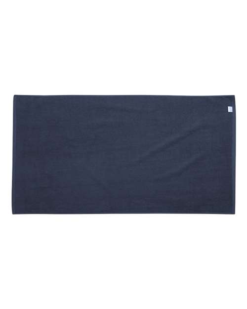 Velour Beach Towel - Navy Back
