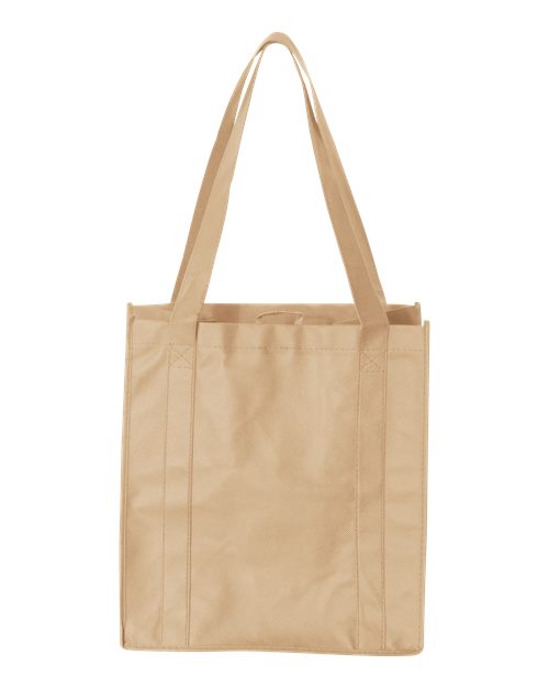Non-Woven Reusable Shopping Bag - Tan Front