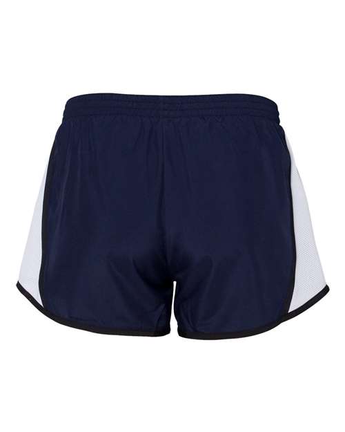 Women's Pulse Team Running Shorts - Navy/ White/ Black Back