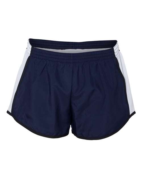 Women's Pulse Team Running Shorts - Navy/ White/ Black Front