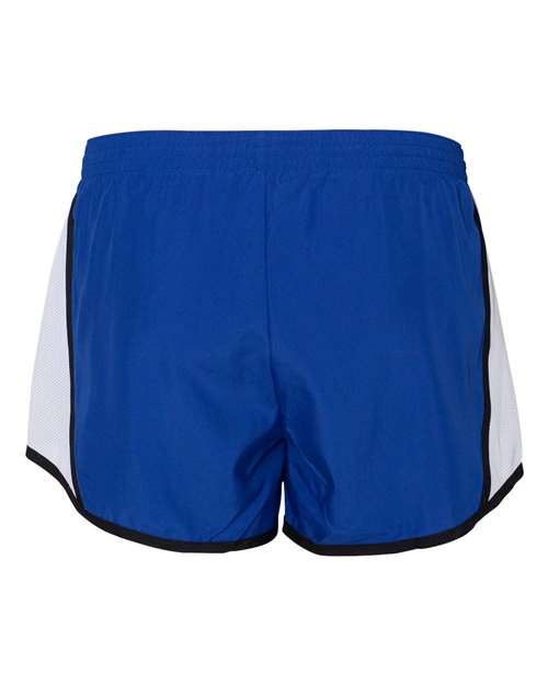 Women's Pulse Team Running Shorts - Royal/ White/ Black Back