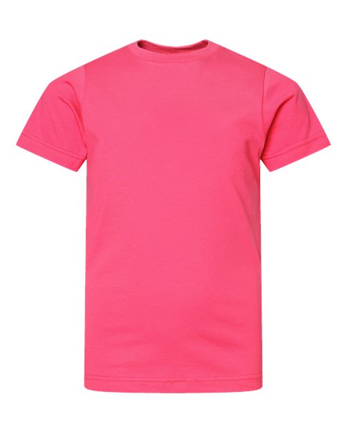 Youth Fine Jersey Tee - Hot Pink Front